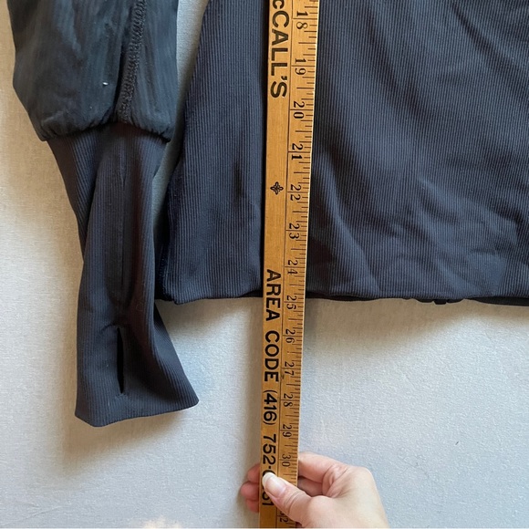 Lululemon Reversible Dance Studio Charcoal Grey Full Zip Jacket Size 8 - Picture 7 of 13
